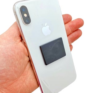 Shungite-steen voor je mobiele telefoon (~ 1,6" x 1,25") - EMV-beschermingssteen - gepolijste shungietplaat - Shungite EMV-beschermer voor mobiele telefoons