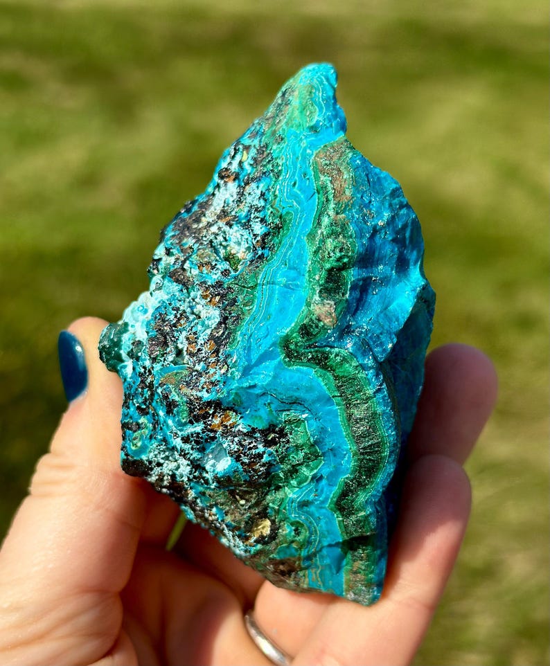 Raw Chrysocolla Malachite - Chrysocolla & Malachite Chunk - Crystal ...