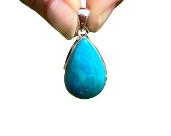 chrysocolla pendant - chrysocolla cabochon - healing crystals and stones - chrysocolla necklace - chrysocolla jewelry - chrysocolla - 622