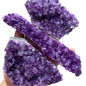 Raw Amethyst Crystal Cluster (1.5" - 6") Grade A Amethyst Cluster - Raw Amethyst Geode - Raw Amethyst stone - Crystals and Stones