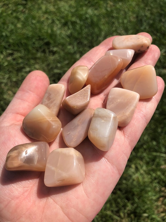 Peach Moonstone Tumbled Stone - Multiple Sizes Available