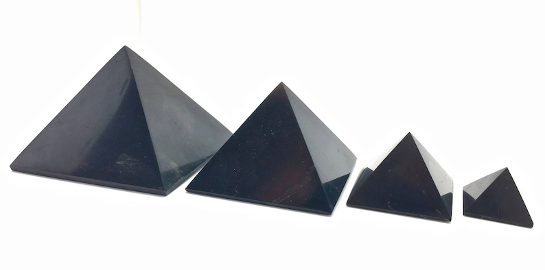 Shungite Pyramid 4 Sizes Available Shungite for EMF Protection Shungite Pyramid from Karelia, Russia image 10