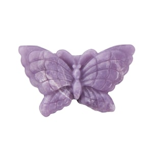 Purple Lepidolite Stone Butterfly ~1.5&quot; - Hand Carved Lepidolite Butterfly - Purple Butterfly Carving - Butterfly Gifts -Butterfly Decor