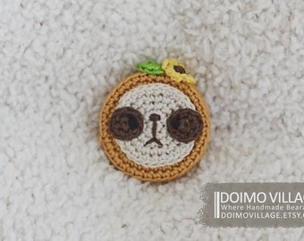 Crochet Magnets: Cute Sunflower Sloth *Made2Order* Amigurumi, Crochet, Handmade