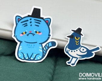 Sticker - My Little Soda Pop Tiger-cat and Bird