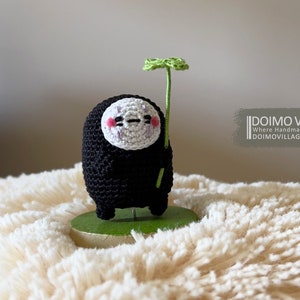 Amigurumi Rainy Day, Little No-Face in the Rain Made2Order image 1