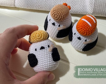 Amigurumi Cute Yankee Onigiri Long-Tailed Tit *Made2Order*