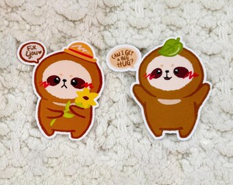 Sticker - Little Sloth (x1) NEW Matte Coated