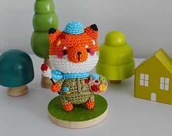 Amigurumi Collection - Little Orange Fox, the Greatest Painter! (Made2Order)