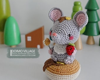 Amigurumi Collection - Little Mouse loves Maple Syrup Pancakes! (Made2Order)