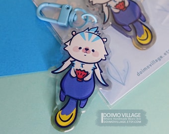 Acrylic Epoxy Keychain (Clear) GENSHIN Fontaine Mascot the Fluffy Leisurely Otter (x1)