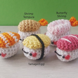 Amigurumi: Tiny Sushi for Lunch! *Made2Order*