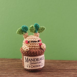 Amigurumi Caution: Fatal Cry mini Mandrake in the Pot Made2Order image 5