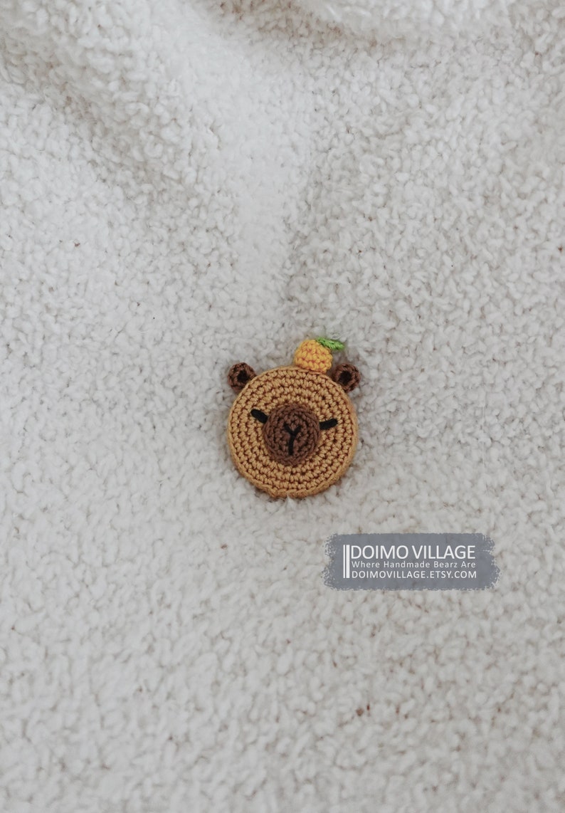 Crochet Magnets: Cute Capybara with YUZU Made2Order Amigurumi, Crochet, Handmade image 2