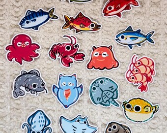 Sticker - Which Fish is your Favorite? Large Fish stickers! (x1) NEW Matte Coated