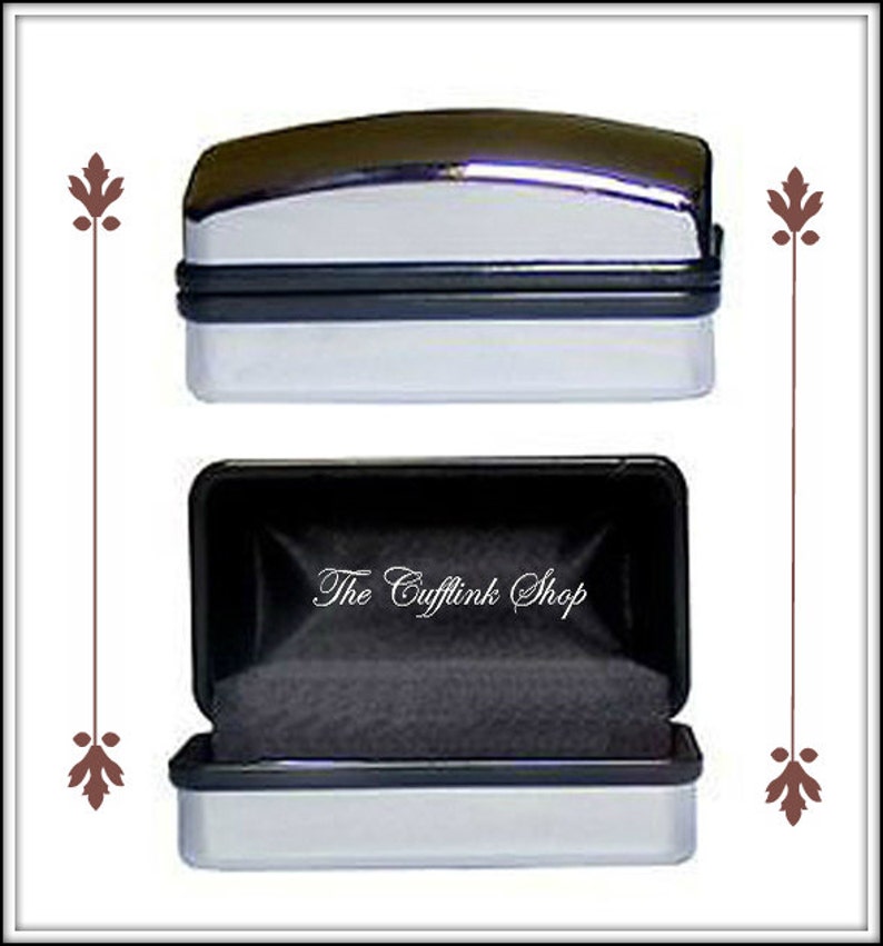Perfect Birthday or Anniversary Gift Silver Cufflink Box Included in Price Woven American Flag Accents AMERICAN FLAG CUFFLINKS 3a2