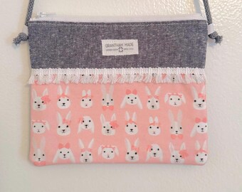 Girls purse toddler purse girls rabbit purse girls gift girls bunny purse crossbody purse ballerina purse toddler bunny purse