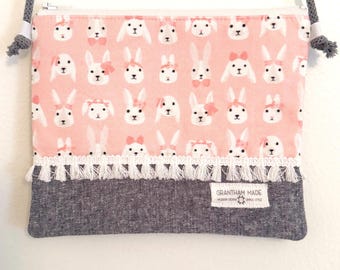 Girls purse toddler purse girls rabbit purse girls gift girls bunny purse crossbody purse ballerina purse toddler bunny purse