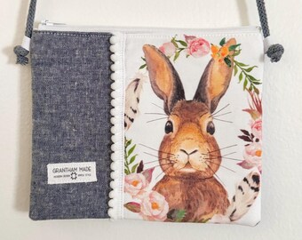 Girls purse toddler purse girls rabbit purse girls gift girls bunny purse crossbody purse ballerina purse toddler bunny purse