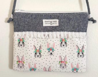 Girls purse toddler purse girls rabbit purse girls gift girls bunny purse crossbody purse ballerina purse toddler bunny purse