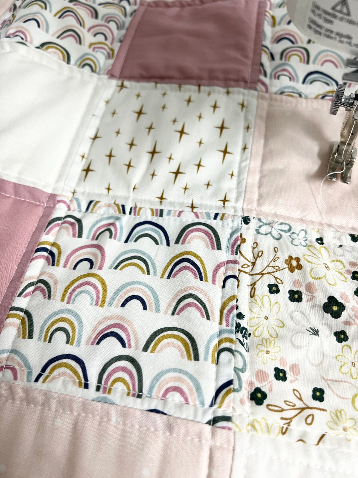 Baby Quilt Nursery Bedding Crib Quilt Baby Blanket Rainbow Etsy