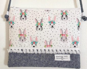 Girls purse toddler purse girls rabbit purse girls gift girls bunny purse crossbody purse ballerina purse toddler bunny purse
