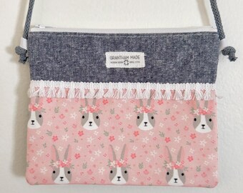 Girls purse toddler purse girls rabbit purse girls gift girls bunny purse crossbody purse ballerina purse toddler bunny purse
