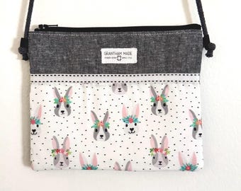 Girls purse toddler purse girls rabbit purse girls gift girls bunny purse crossbody purse ballerina purse toddler bunny purse