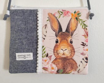 Girls purse toddler purse girls rabbit purse girls gift girls bunny purse crossbody purse ballerina purse toddler bunny purse