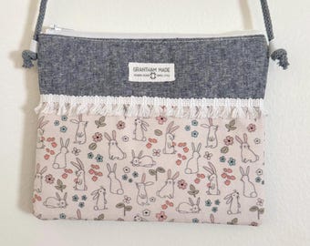 Girls purse toddler purse girls rabbit purse girls gift girls bunny purse crossbody purse ballerina purse toddler bunny purse