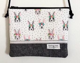 Girls purse toddler purse girls rabbit purse girls gift girls bunny purse crossbody purse ballerina purse toddler bunny purse
