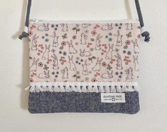 Girls purse toddler purse girls rabbit purse girls gift girls bunny purse crossbody purse ballerina purse toddler bunny purse