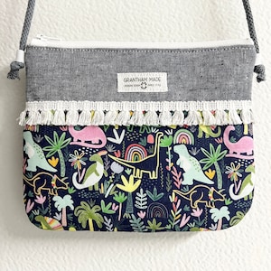Sac à main pour fille, sac à main pour tout-petit, sac à main dinosaure pour fille, cadeau pour fille, sac à main en bandoulière pour fille, sac à main pour petite fille, sac à main dino pour fille, sac à main arc-en-ciel