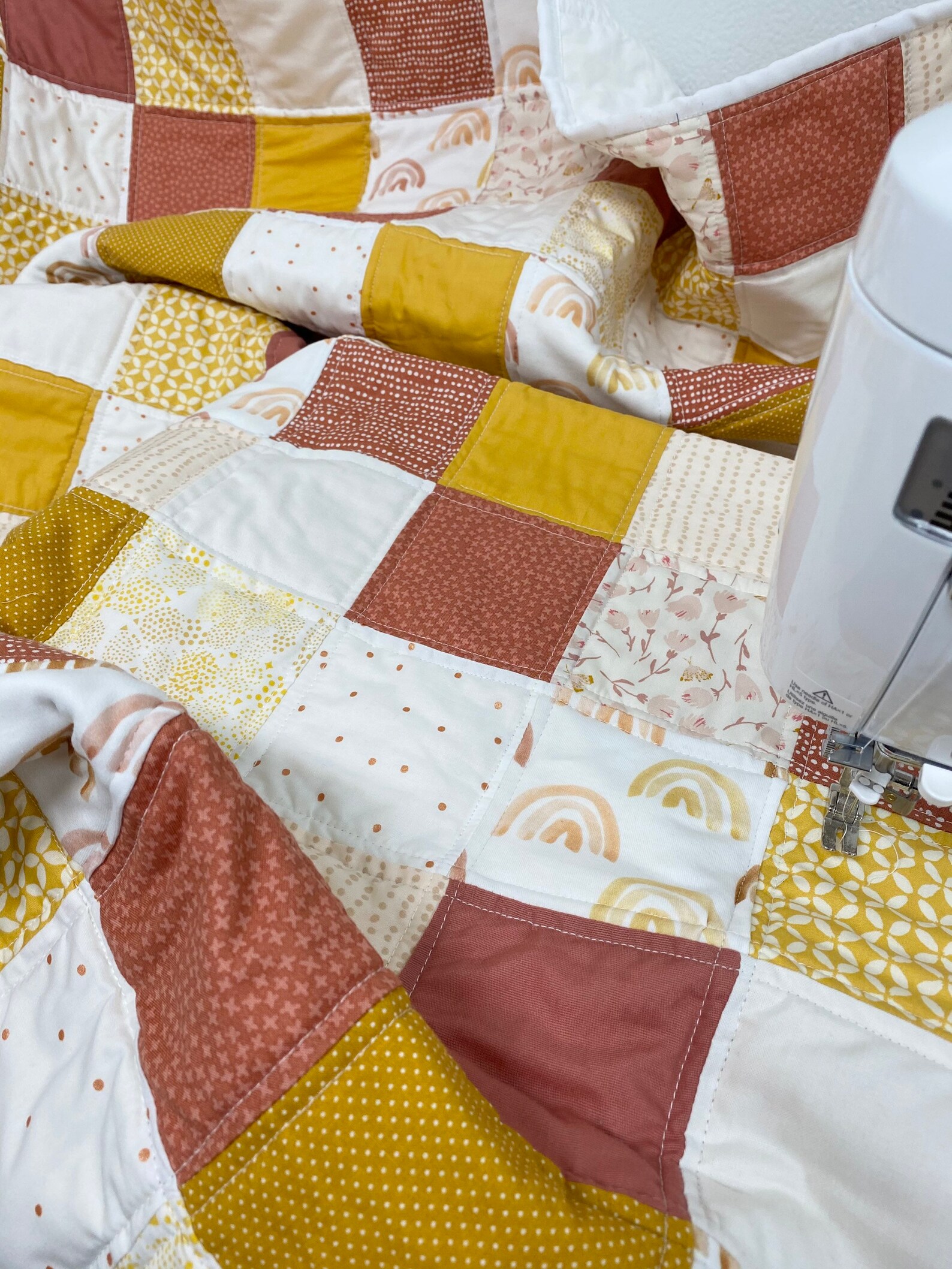 Baby quilt nursery bedding crib quilt baby blanket rainbow Etsy