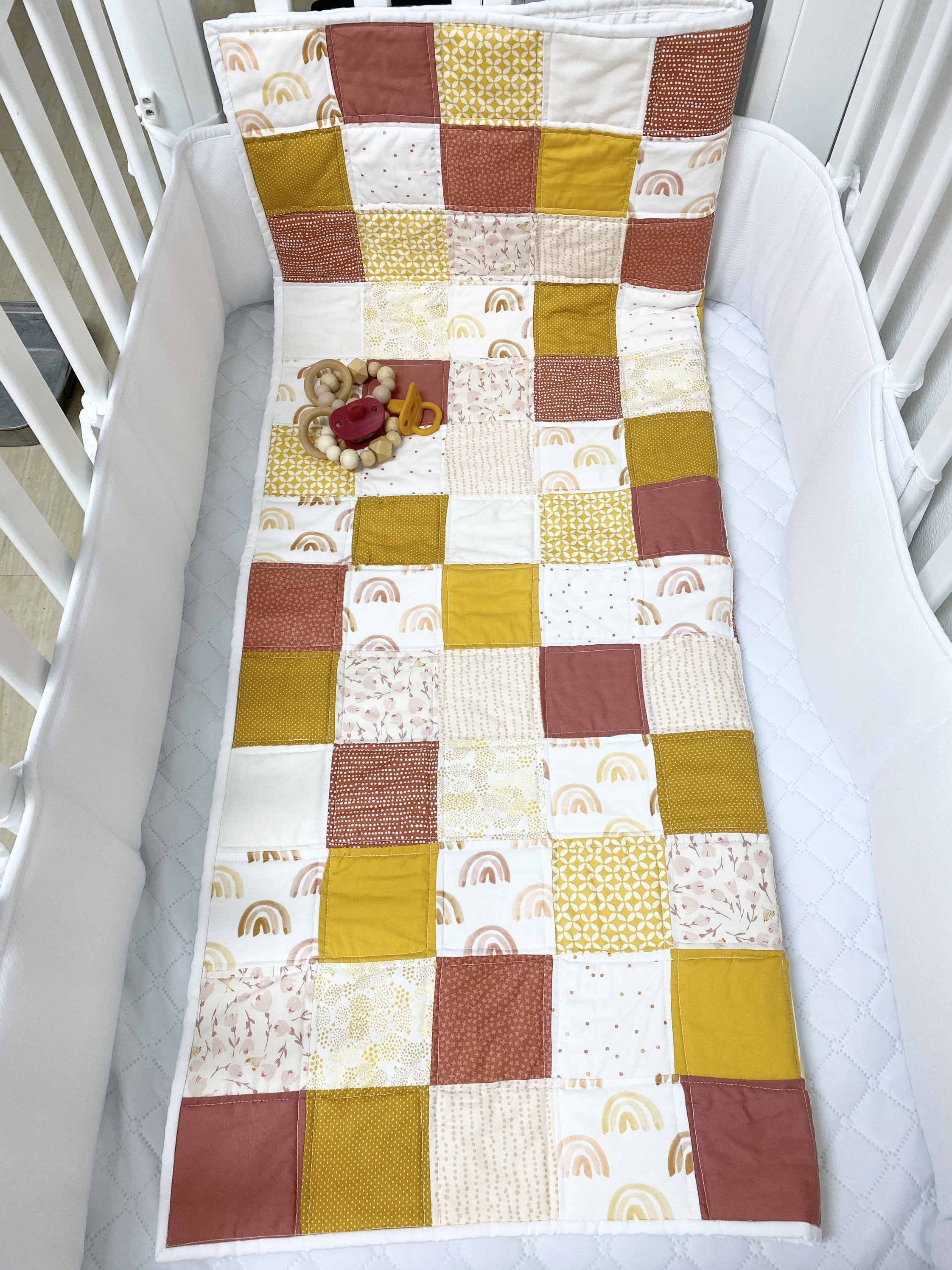 Baby quilt nursery bedding crib quilt baby blanket rainbow Etsy