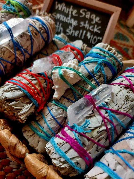 White Sage Smudge Stick, cleansing herbs, incense stick