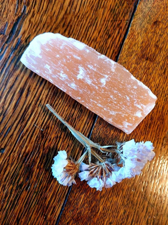 Orange Selenite, orange selenite wand, raw orange selenite, Healing Crystal, #1os