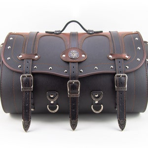 Motorrad Sissy Bar Ledertasche, Echtleder Fahrradtasche, Motorrad Gepäcktasche, Leder Fahrradtasche, Fahrradkofferraum Tasche, Motorrad Hecktasche