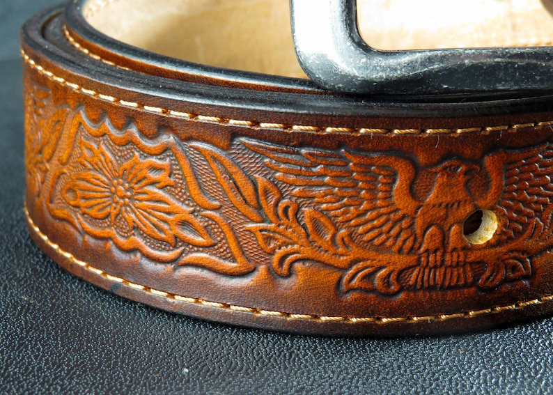 Personalized Leather Belt Tooled Leather Belts Western Belt Etsy