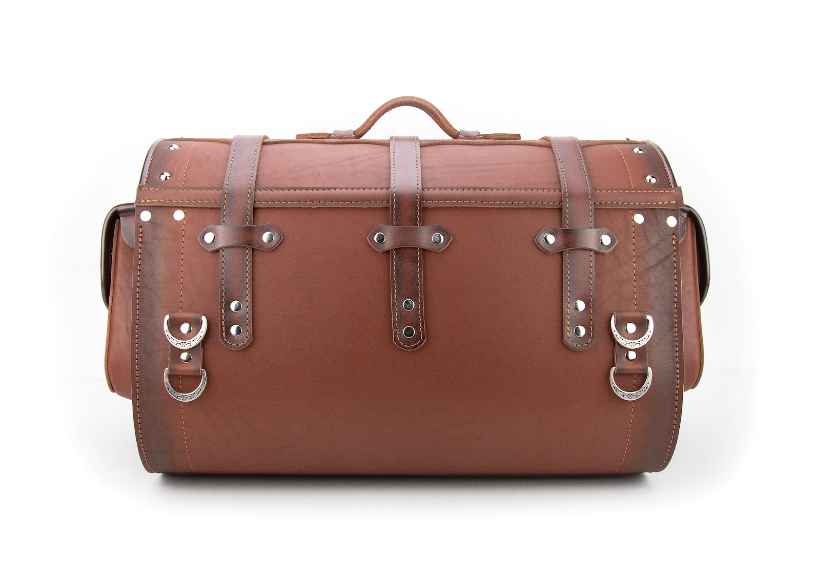 Brown Motorcycle Sissy Bar Rear Bag Waterproof Genuine Etsy