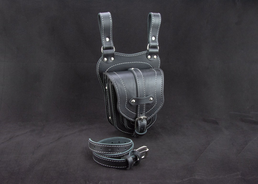 Leather Utility Belt Thigh Bag, Thigh Holster Leather, Hip Bag, Leather