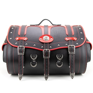 Motorrad Sissy Bar Ledertasche, Echtleder Fahrradtasche, Motorrad Gepäcktasche, Leder Fahrradtasche, Fahrradkofferraum Tasche, Motorrad Hecktasche
