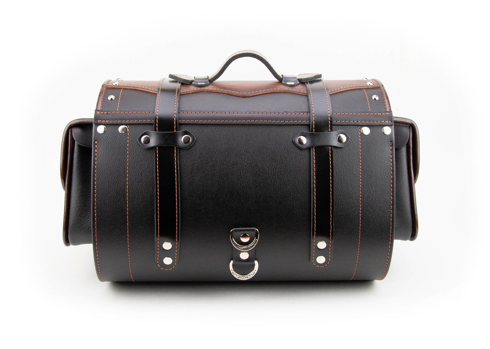 Motorcycle Sissy Bar Leather Bag Genuine Leather Bike Bag Etsy