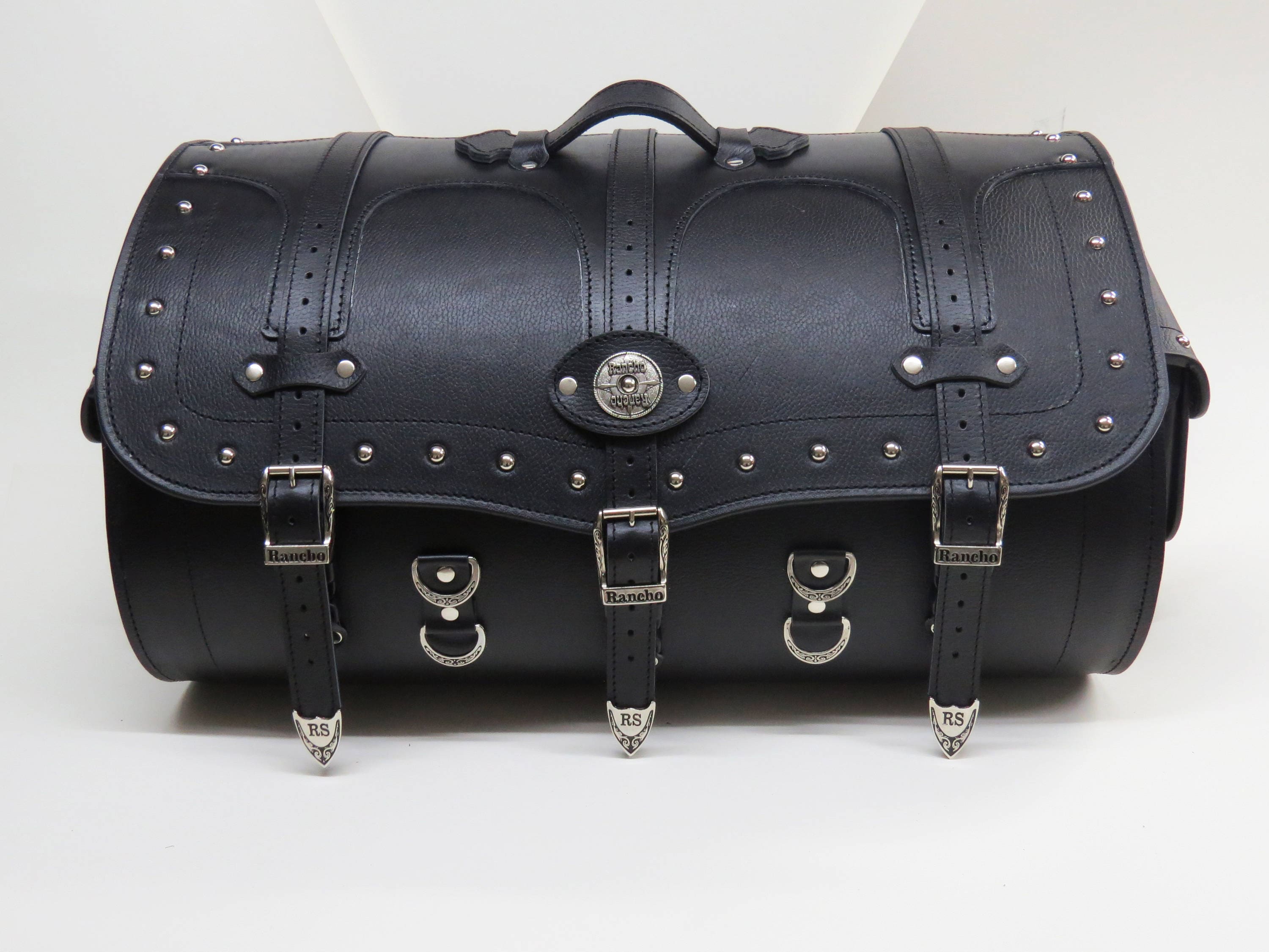 leather motorcycle tail bag