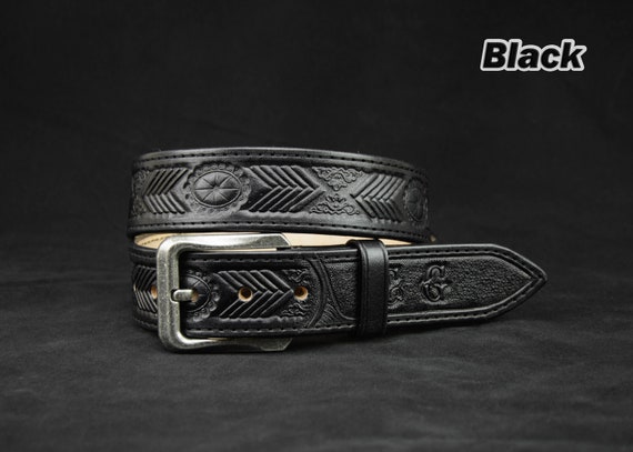 Mens western leather belts online