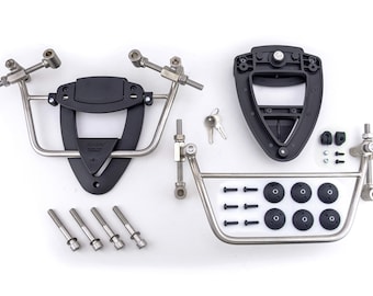 Motorcycle Saddlebag Mounting Kit: Stainless Steel Frames, Quick Release