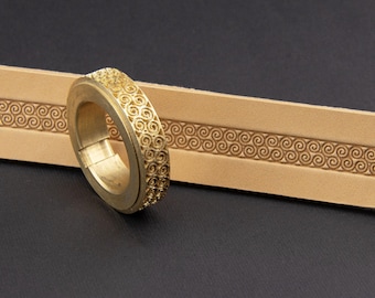 Solid Brass Leather Embossing Roller, Pattern Wheel, Belt Making