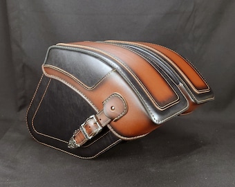 Leather Motorcycle Saddle Bags: Waterproof Indian Scout Bobber Panniers
