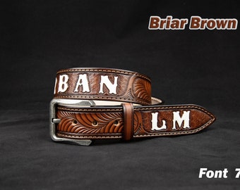 Personalized Leather Western Belt, Tooled western belt, cowboy leather belt, Mens Leather belt, mens western belt, mexican leather belt