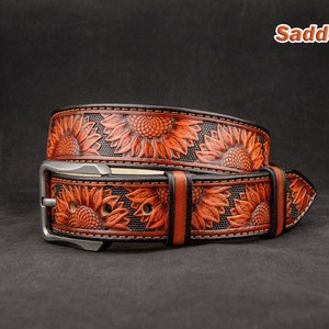Personalized Leather Western Belt, Tooled western belt, cowboy leather belt, Mens Leather belt, mens western belt, mexican leather belt